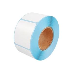China Adhesive Barcode Sticker Direct Thermal Paper with blue glassine liner wholesale