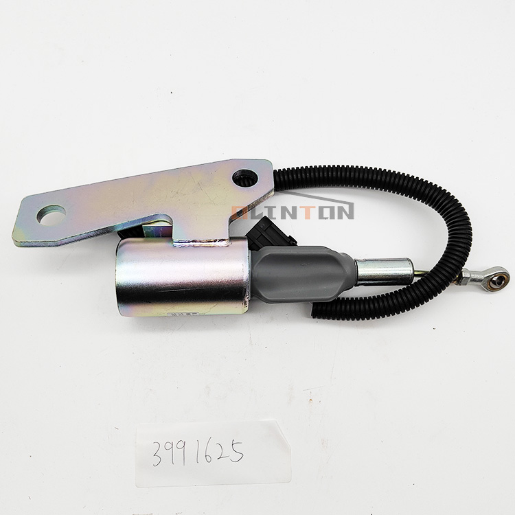 Efficiency Excavator 6BT Diesel Engine Parts Fuel Pump Cut Off Solenoid 3991625 3991624 3991168
