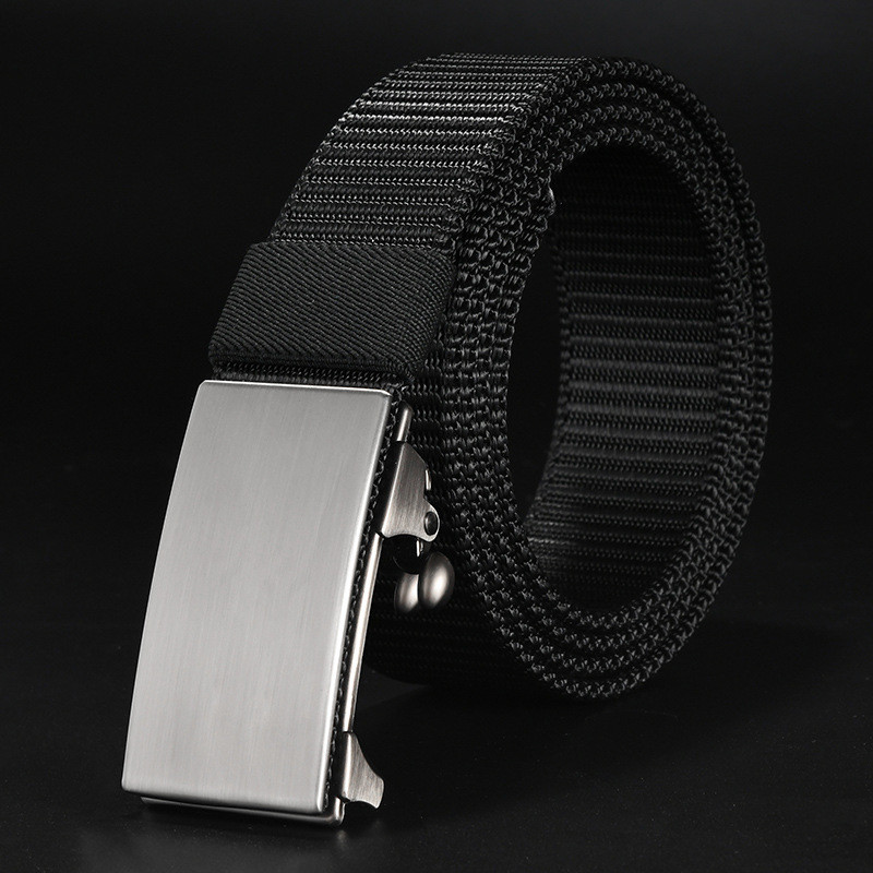100pcs Men Woven Fabric Belts 130cm Alloy Braided Woven Belt Weaving