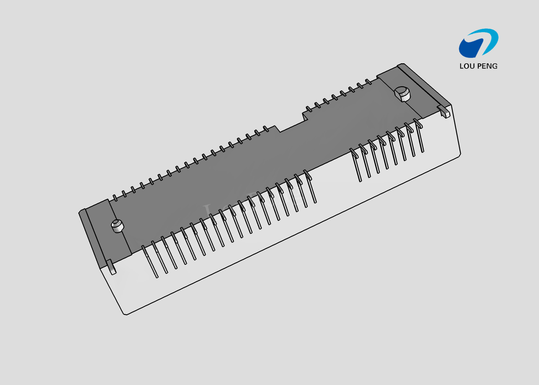 Mini PCI Express & mSATA, Board-to-Board, 52 Position, .8mm [.031in] Centerline, Stack Height 5.2 mm [.205 in], Gold