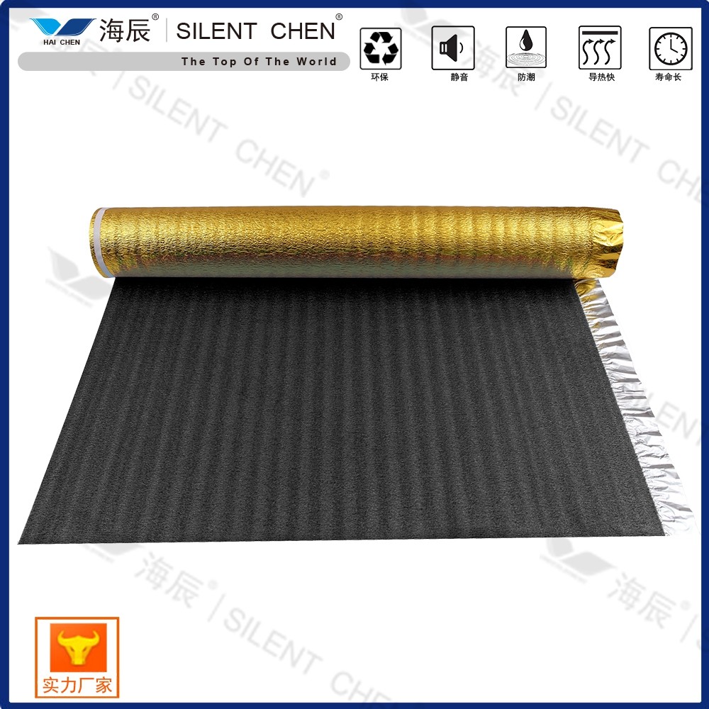 Gold Film Coating EPE Foam Roll Underlay 20kg/Cbm For Engineered Flooring