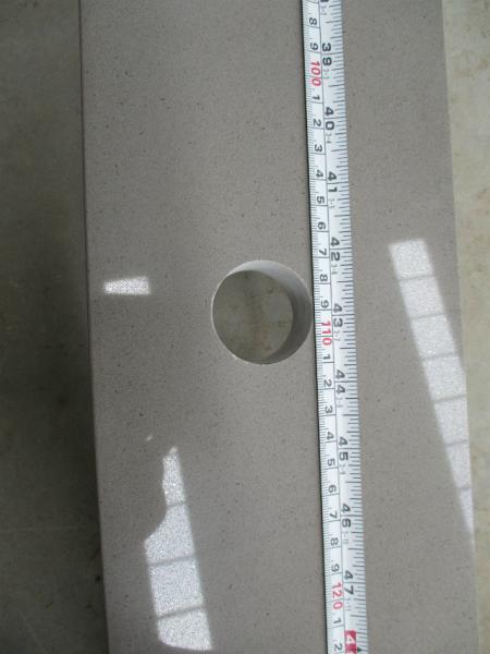 Quartz Stone Slab Countertop Solid Surface 30mm Thickness Gray Kitchen