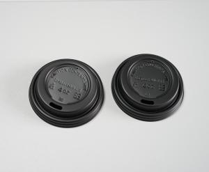 China Black 80mm Hot Drink Compostable Cup Lids Restaurants wholesale
