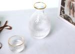 200ml Hammered Gold Rimmed Crystal Glass Sake Bottle