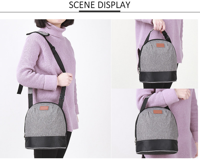 Adjustable Shoulder Thermal Food Soft Insulated Lunch Cooler Bag