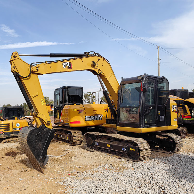 Used Caterpillar 307E2 Excavator 7ton Weight 42kw Rated Power Construction Machinery