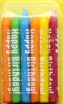 Eco Friendly Novelty Birthday Candles With Happy Birthday White Word Printed