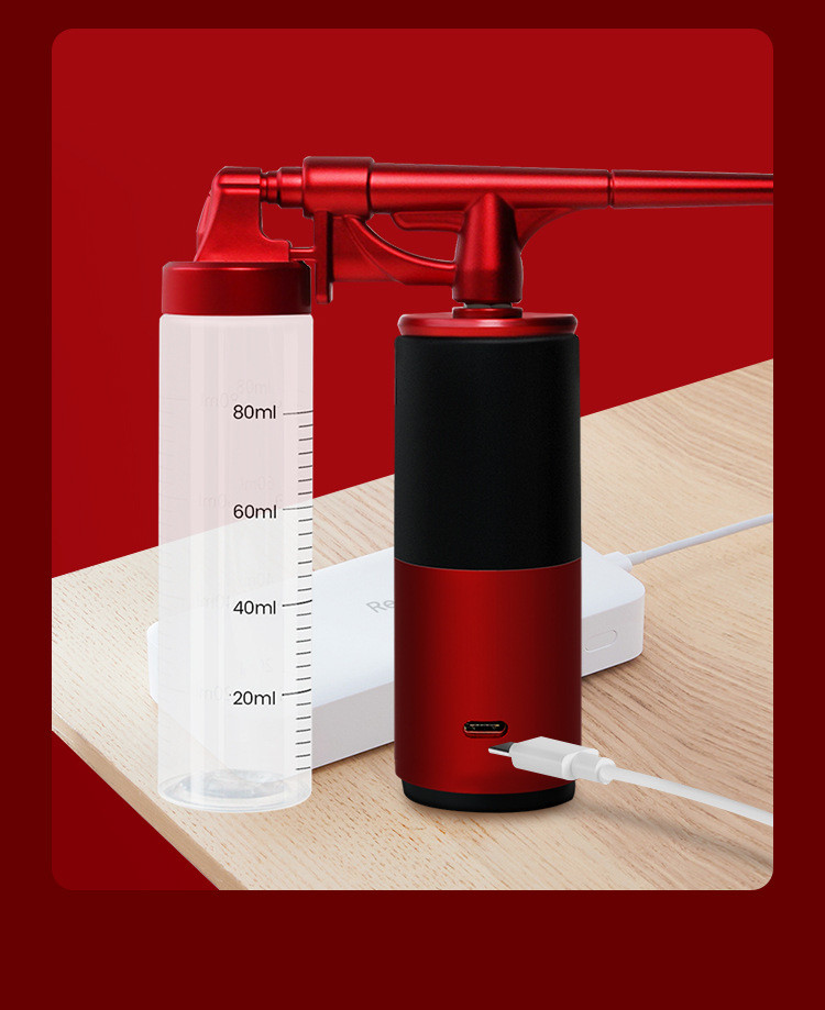 Handheld Oxygen Injector 8W Oxygen Facial Nano Mist Sprayer Mister Device