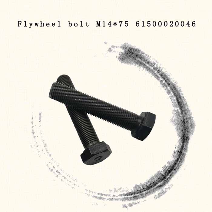 Howo 61500020046 VG1500020046 M14*75MM STEEL flywheel bolt for sinoturk HOWO 371 336 375 hp WEICHAI WD615 wd618