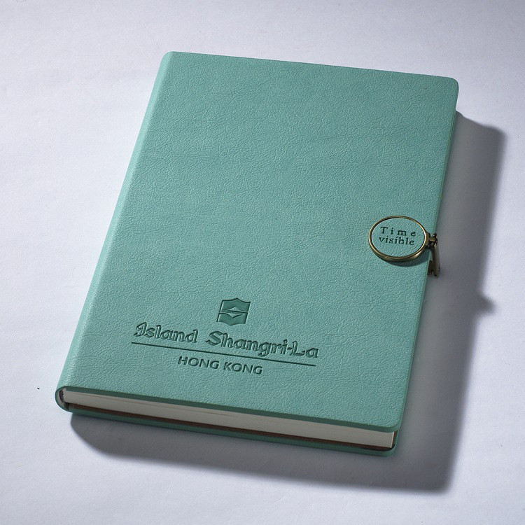 128gsm Matt Art Paper Interior Custom Luxury PU Leather Embossing Notebooks for CMYK Offset Printing
