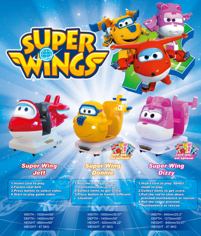Holiday Resort Arcade SUPER WING JETT Kiddie Ride Machines