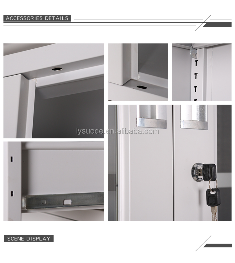 Hospitals Office 0.6mm Small Steel File Cabinets 4 Door