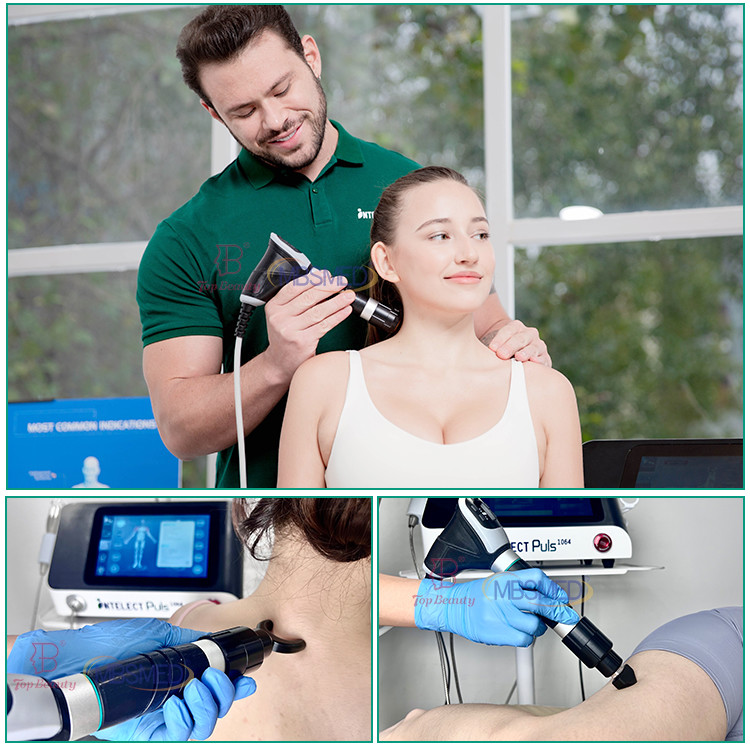Deep Tissue Body Vibrator Spinal Pain Relief Eswt Air Pressure Pneumatic Shockwave Ultrasound Therapy Machine