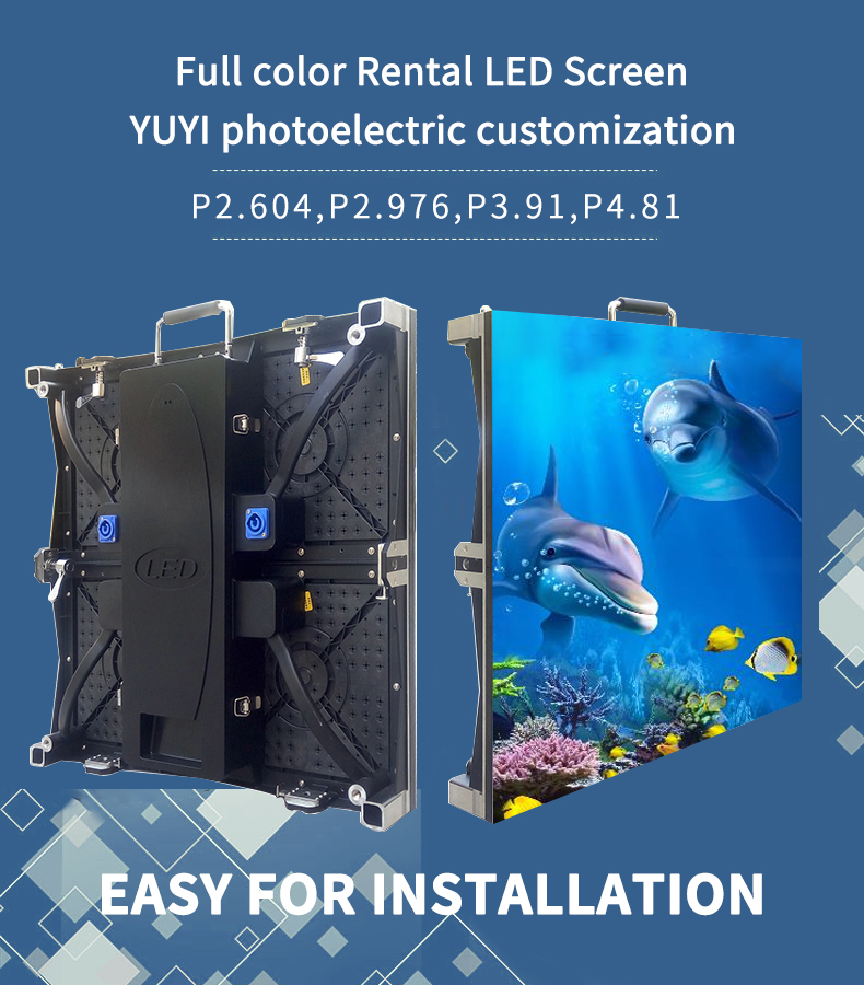 Customizable Cabinet Size Indoor Led Display Screen Panel Customizable Rental Led Screen 500*1000mm
