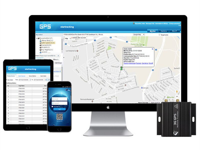 Fuel Monitoring Telematics RFID Reader Car GPS Tracker / Car Location Tracker