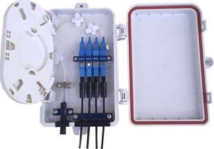 Small Fiber Optic Termination Box 4 Simplex SC Or Duplex LC Easy Installation