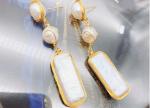 New Women Pearl Earrings Delicate Two-sided Baroque Pearl Earring for Women