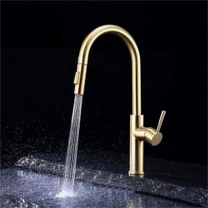China Brass Bathroom Sanitary Ware Water Tap One Handle Pulldown Faucet wholesale