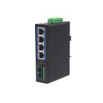 Din Rail Unmanaged Industrial POE Switch 1 Fiber Port 4 POE Ports
