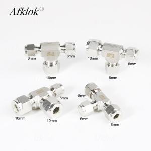 China Durable Ferrule Connection Tube Reducing Tee Fitting with ISO9001 CE Certification wholesale