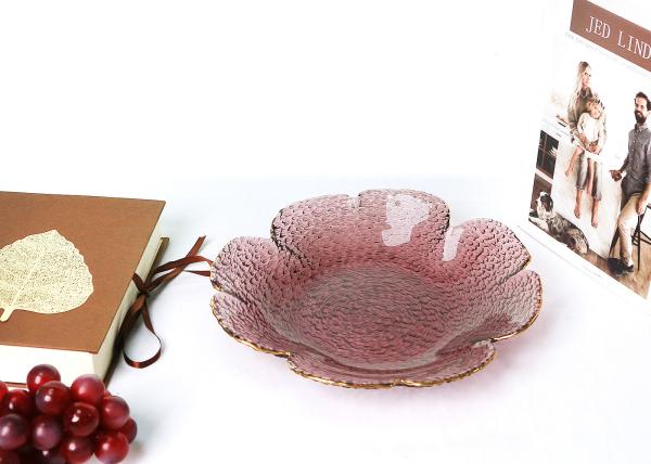 Sandblasted 50mm 10 Oz Crystal Salad Glass Bowls CE Certification