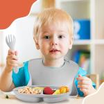 Practical Nontoxic Silicone Food Catcher Bibs Heatproof Lightweight