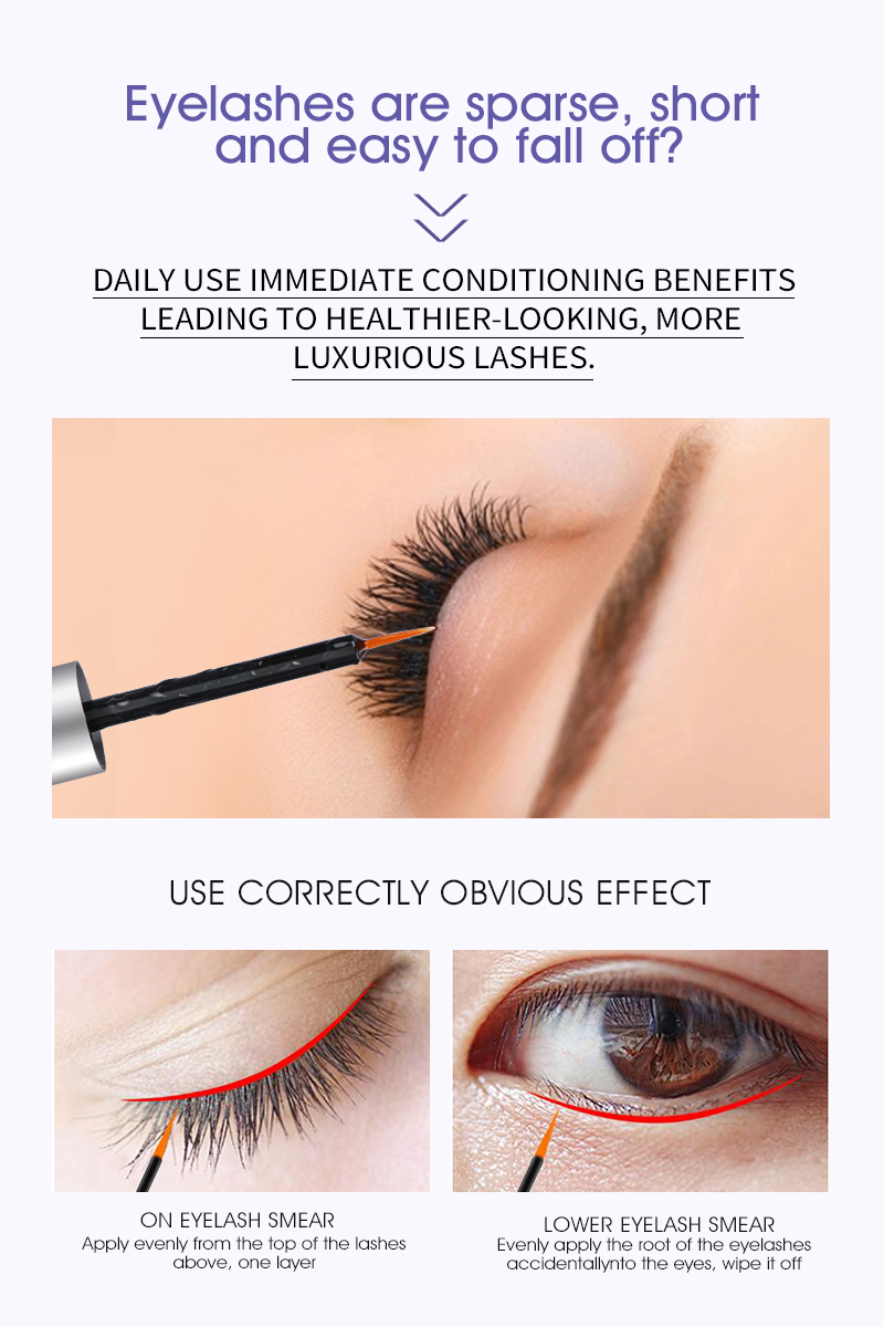 Waterproof Vegan 8ml Eyebrow And Eyelash Growth Serum Long Lasting