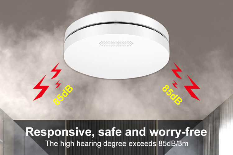 3 Years Warranty Wireless Smoke Fire Alarms Detector With European TUV CE Certification