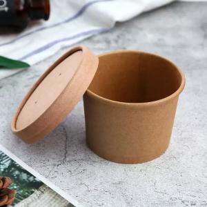 China Logo Printing Noodle Disposable Paper Soup Cups With Lid wholesale