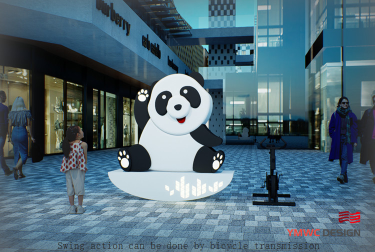 Parent-Child Interactive Installation for Metal Outdoor Sculpture in Commercial Square