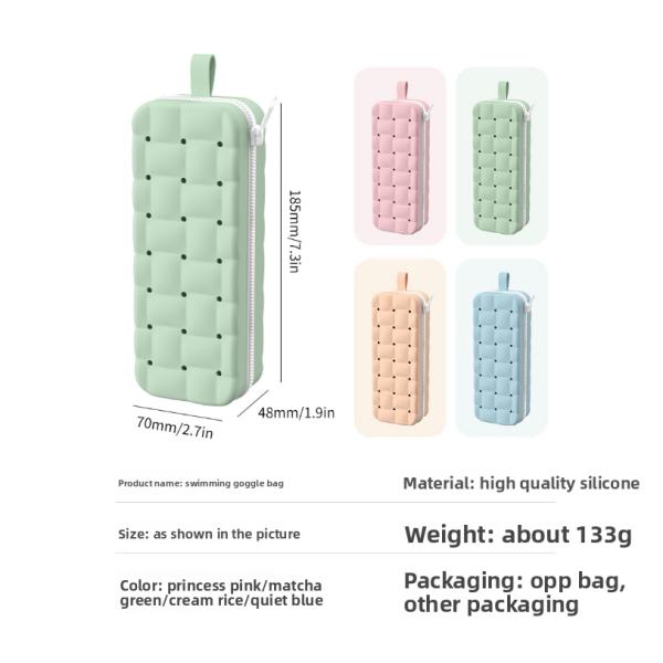 Large Capacity Double-Sided Silicone Swimming Goggles Box Breathable Glasses Protective Case for Outdoor Enthusiasts