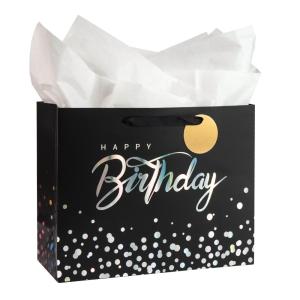 China Happy Birthday Gift Tote Paper Bag Set Logo Customizable CMYK 4 Color Offset Printing wholesale