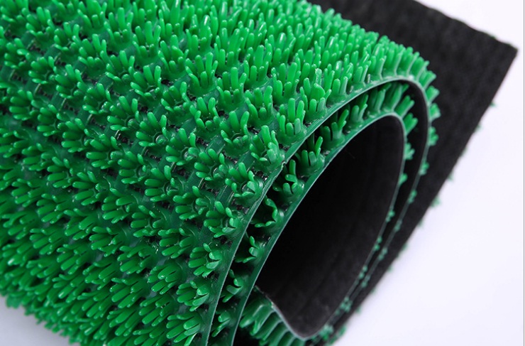 Double Color Anti - Slip PVC Chain Mat In Rolls , Machine Made Pvc Floor Mat