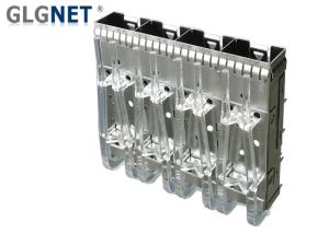 China Stampled Formed Metal Sfp+ Cage Right Angle With Heat Dissipation Hole wholesale