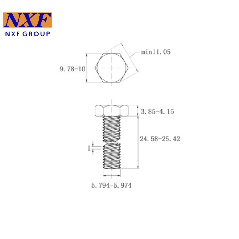 Hastelloy C-276 DIN933 M6* 10-40 mm Hexagon Head Bolt for and Plain Finish