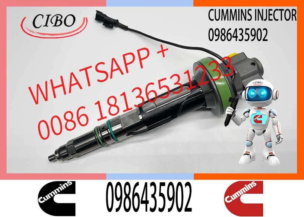 Common Rail Diesel Fuel Injector 0986435902 For Cummins QSK19 QSK38 QSK60