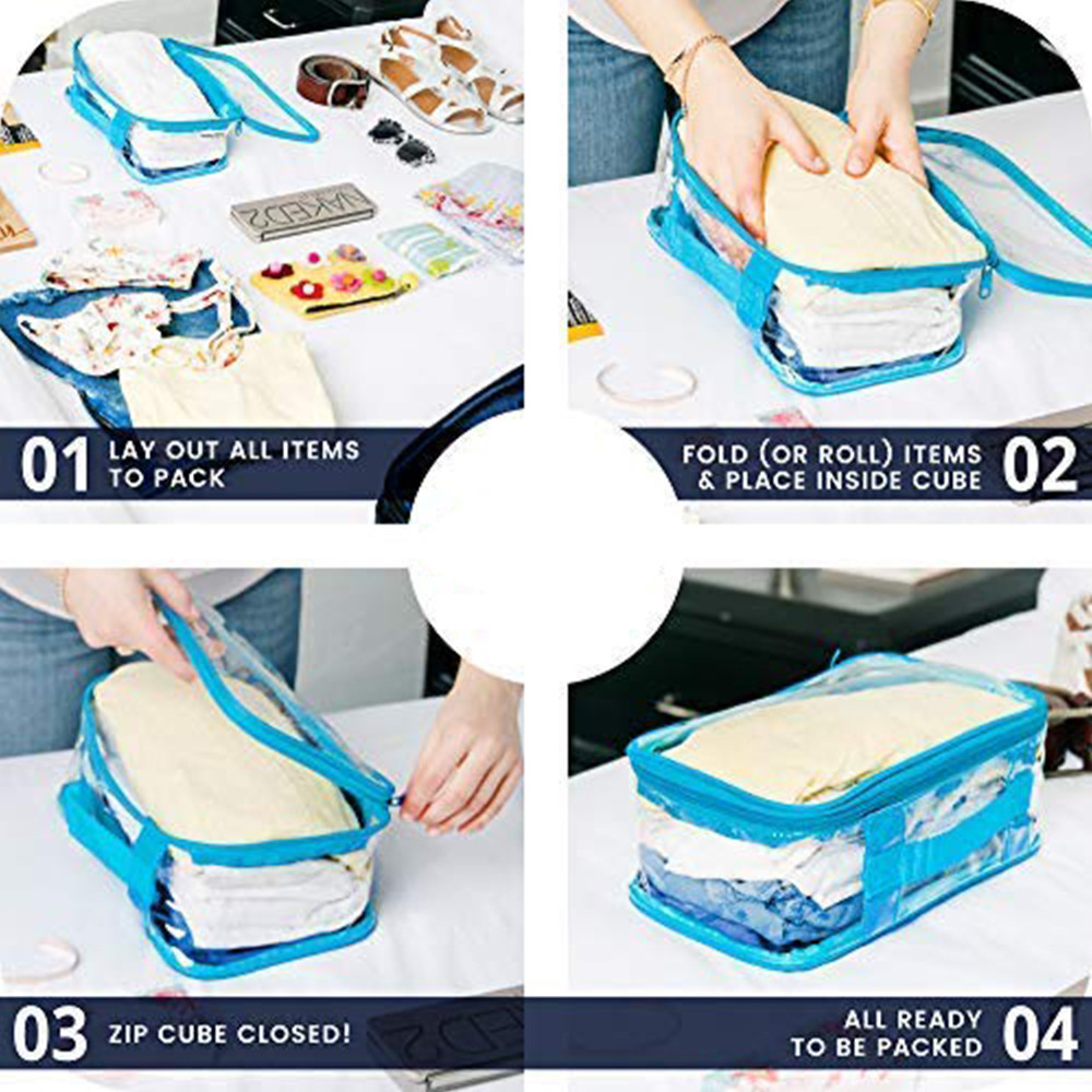 Waterproof Plastic Bag PVC Cosmetic Bag Brushes Organizer