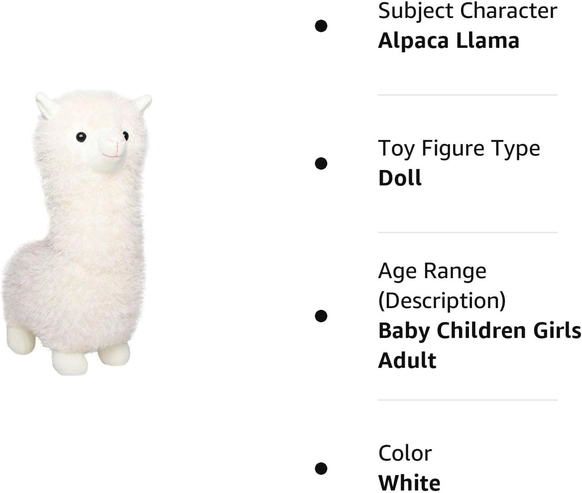 Alpaca wool toy, alpaca stuffed animal large 18 "doll plush throw pillow, soft fluffy cushion super Christmas Valentine'