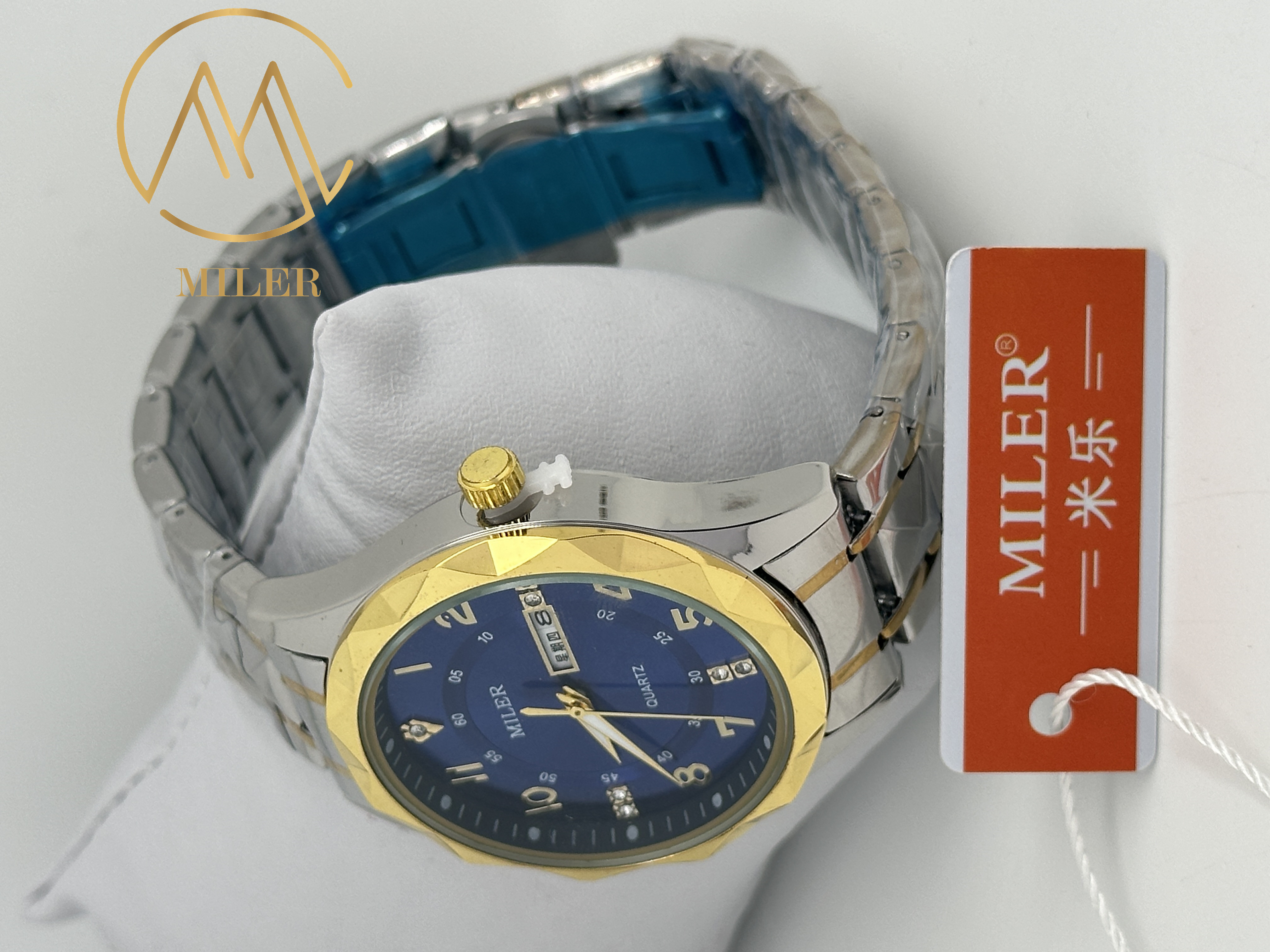 Factory Water-Resistant Stainless Steel Strap Watch With Digital Display And Quartz Movement For Kids