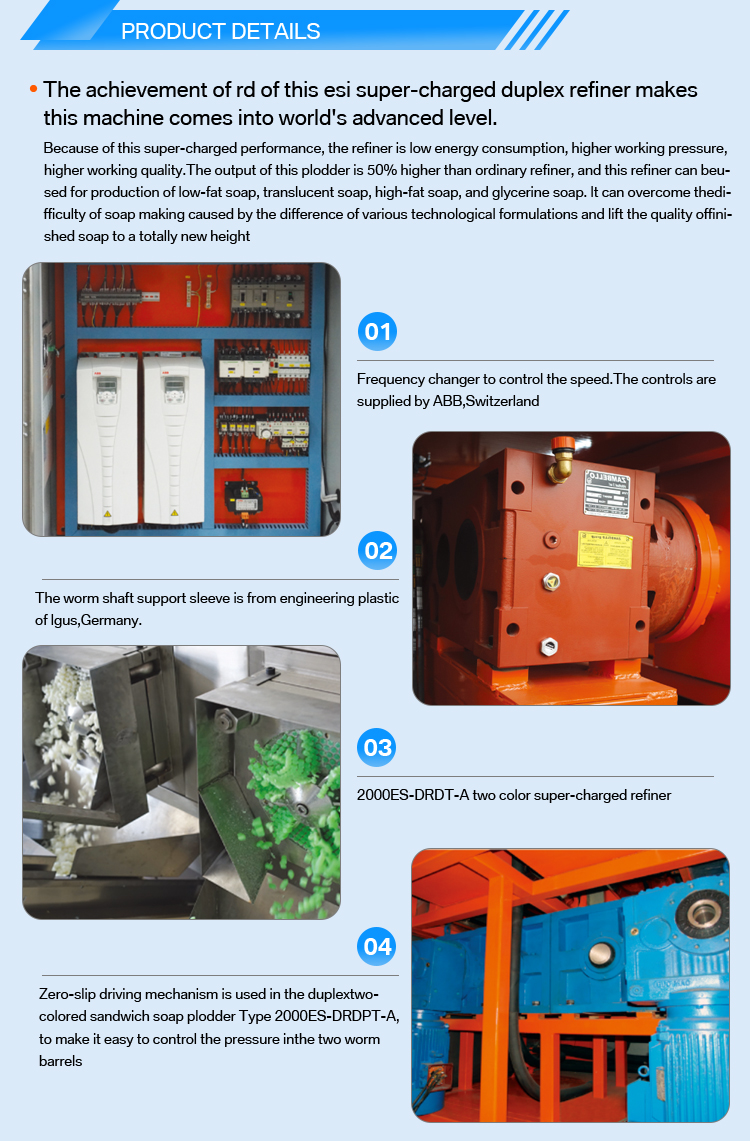 5.5 7.5 KW Soap Refiner Plodder Machines Voltage 220/380v Bar Soap Making Machine