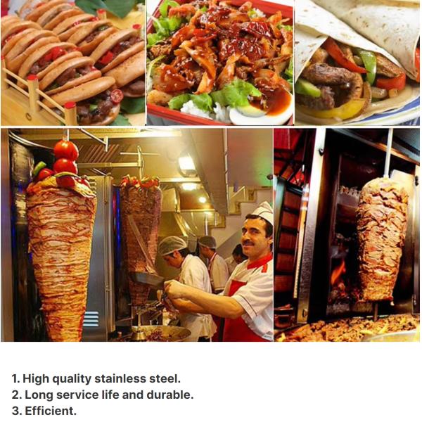 Stainless Steel Electric Chicken Kebab Machine Maker Gas Shawarma For Restaurant