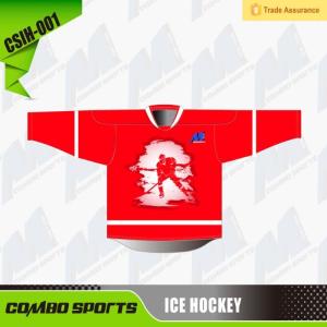 China Custom 300gsm 3XL Team Ice Hockey Jersey / Shirts Uniex Use wholesale