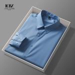 Gender Men Slim Fit Dress Shirt with Logo 100% Mercerised Blue/Red/Green/White