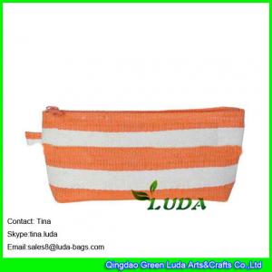 China LUDA striped paper cloth cheap purses lady straw evening handbags on sale