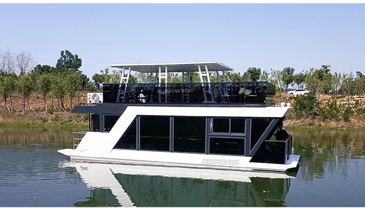 Aluminum Restaurant Boathouse floating restaurant For Elegant Dining Experience