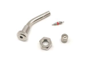 China O Ring Metal Tire Valve Stem Nickel Plated TR543D For Trucks Cap Brass Bend 60° wholesale