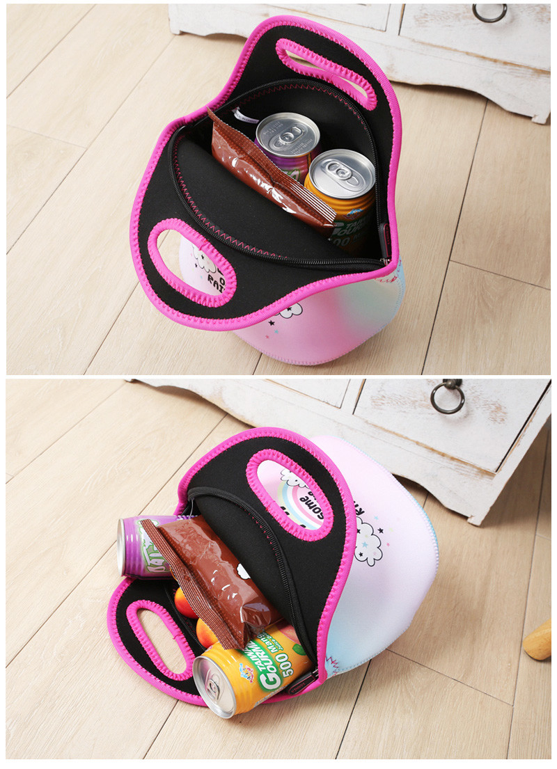 Print Cut Cartoon Pattern Picnic Insulated Cooler Lunch Bag