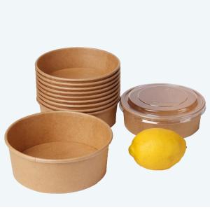 China Buy Wholesale China Disposable 1000ml Factory Kraft Paper Bowl Food Packaging Snack Containers wholesale