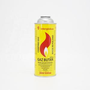 China Leak Free Tinplate Butane Propane Gas Canister Butane Fuel Can 65mm wholesale