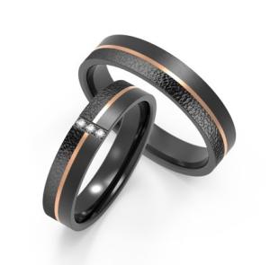 China Stylish Forged Carbon Fiber Ring Black Titanium Alloy Wedding Band Embellished With Zircon wholesale
